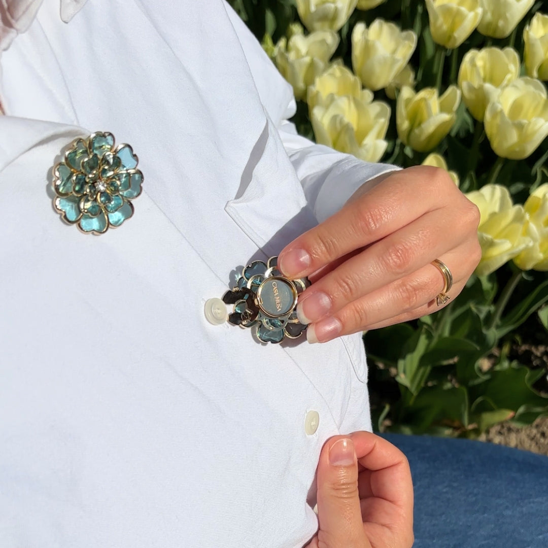 Bijoux de bouton | Fleur - 1 paire