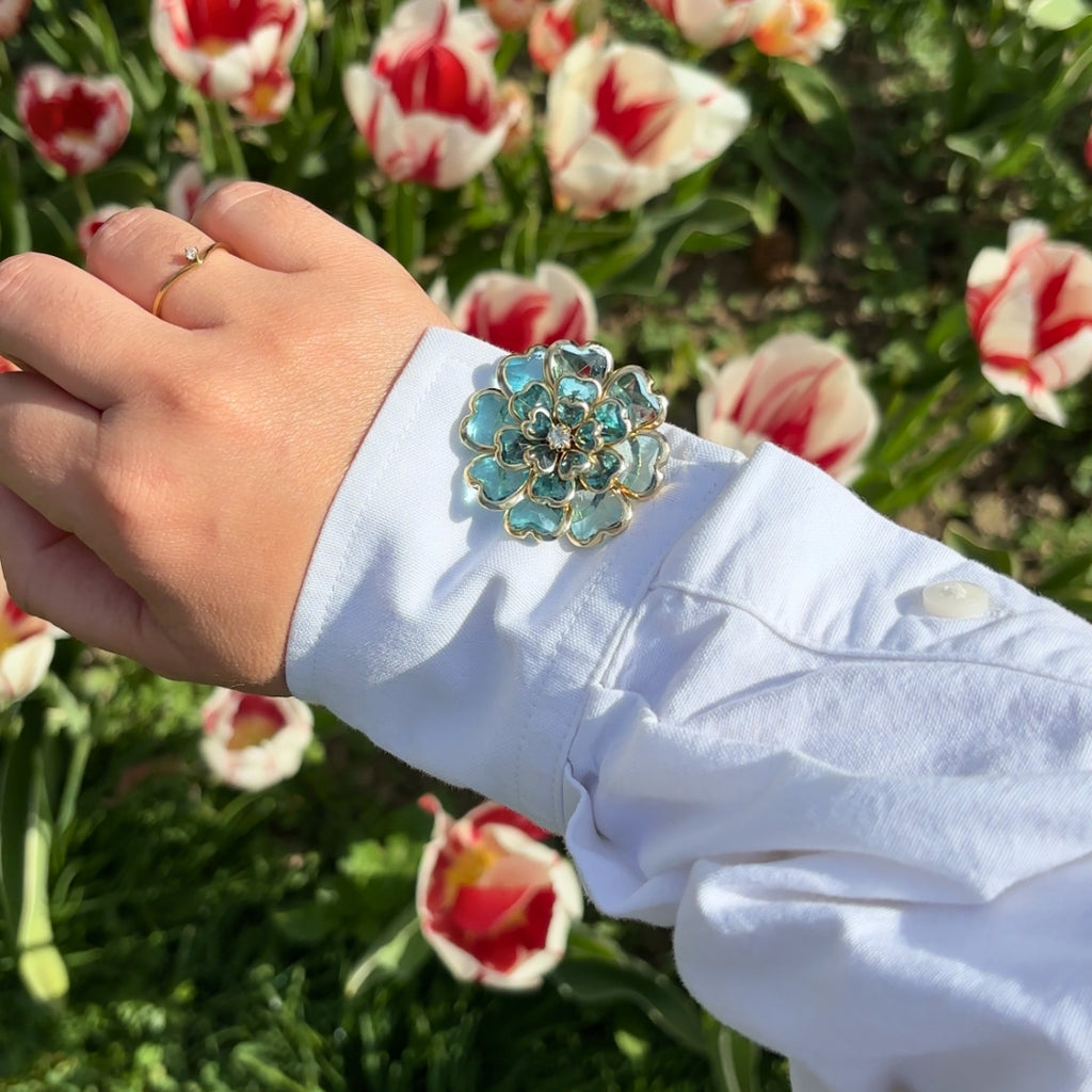 Bijoux de bouton | Fleur - 1 paire