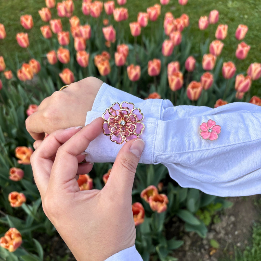 Bijoux de bouton | Fleur - 1 paire
